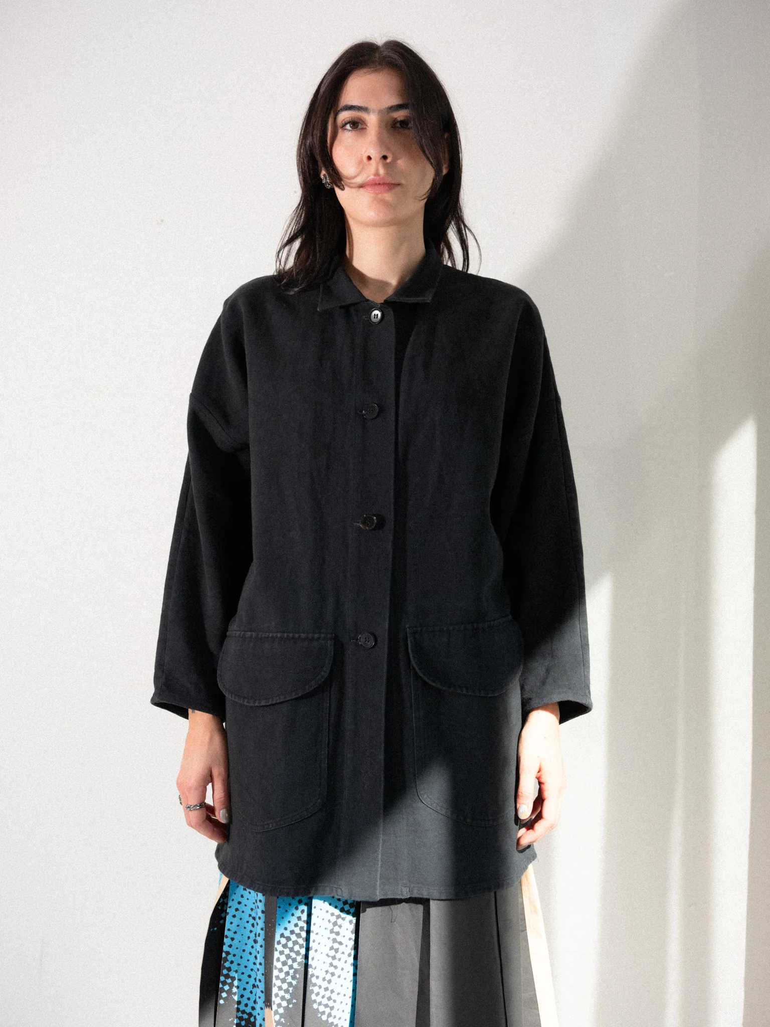 Dolman Sleeve Collared Jacket - Image 3