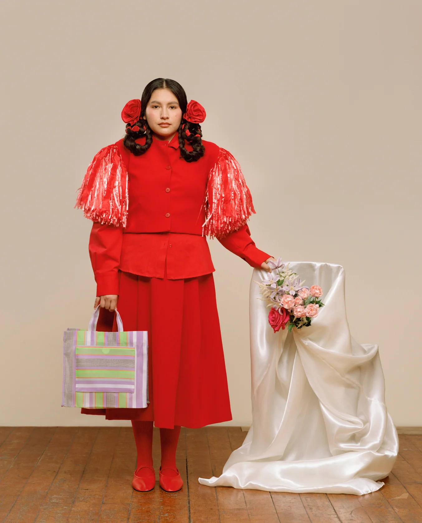 Small Travel Bag (Green Stripe) - Image 7