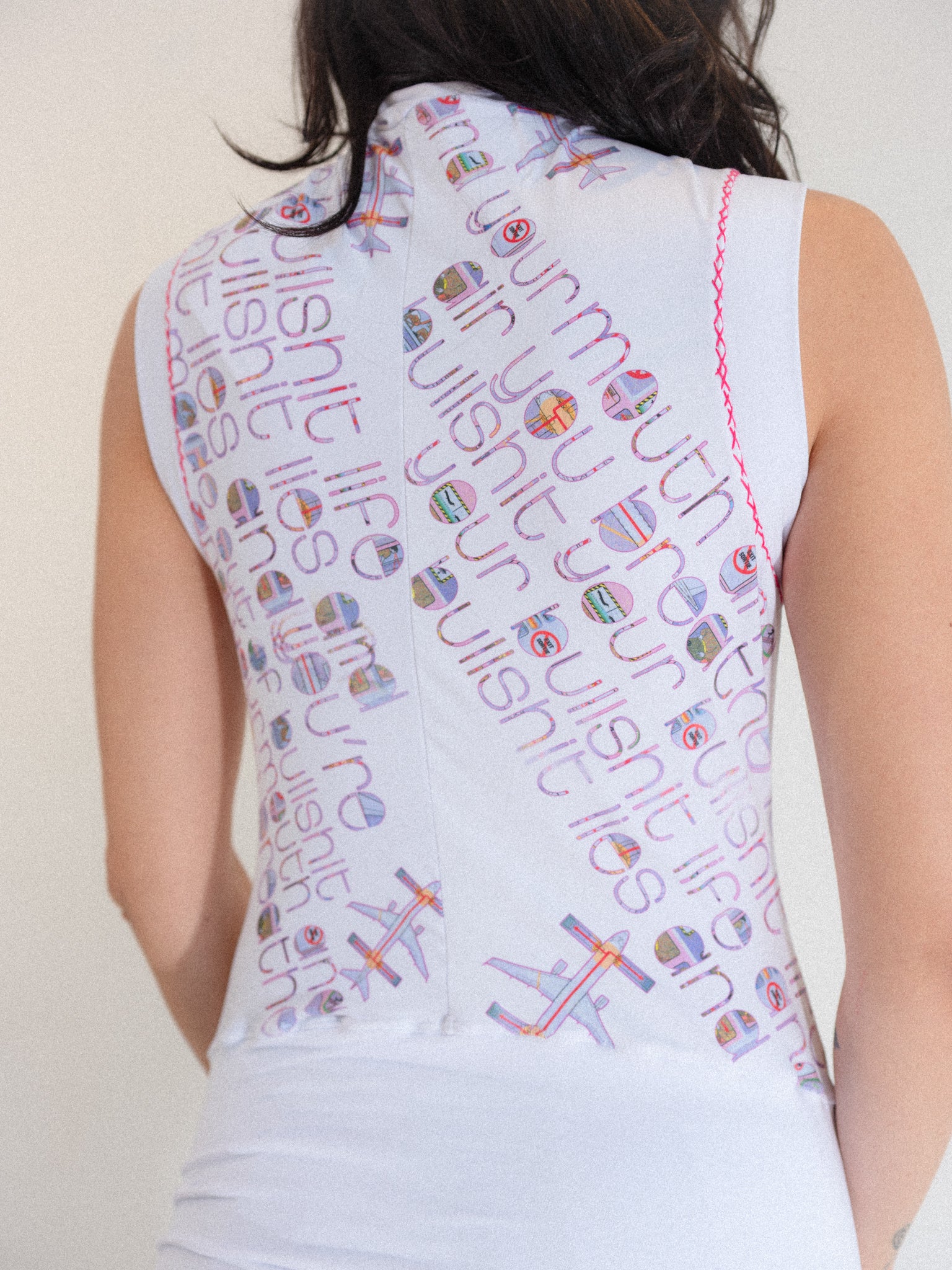 Zip Up Sleeveless Mock Neck - Image 3