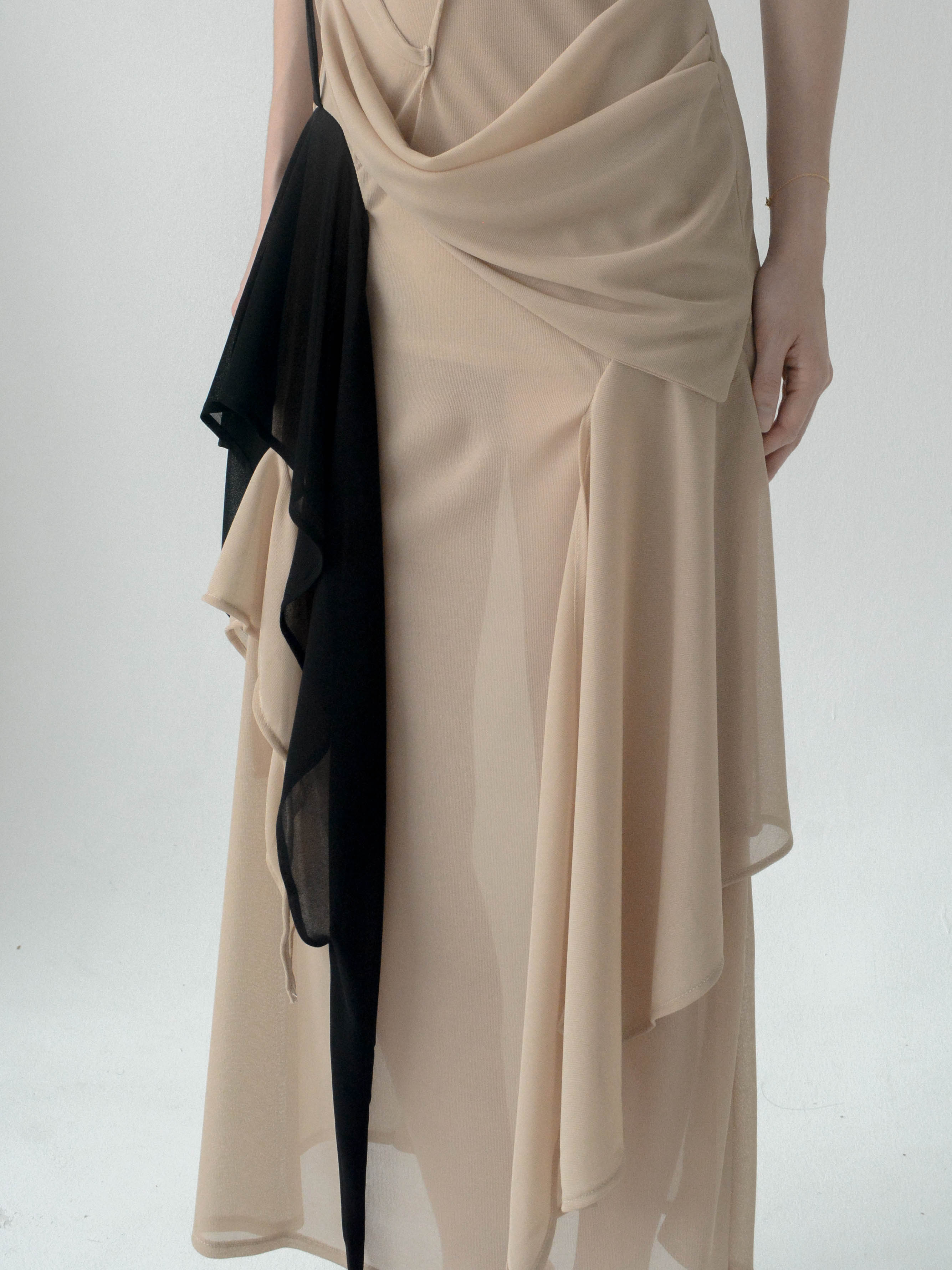 Antro Mesh Dress (Beige) - Image 7