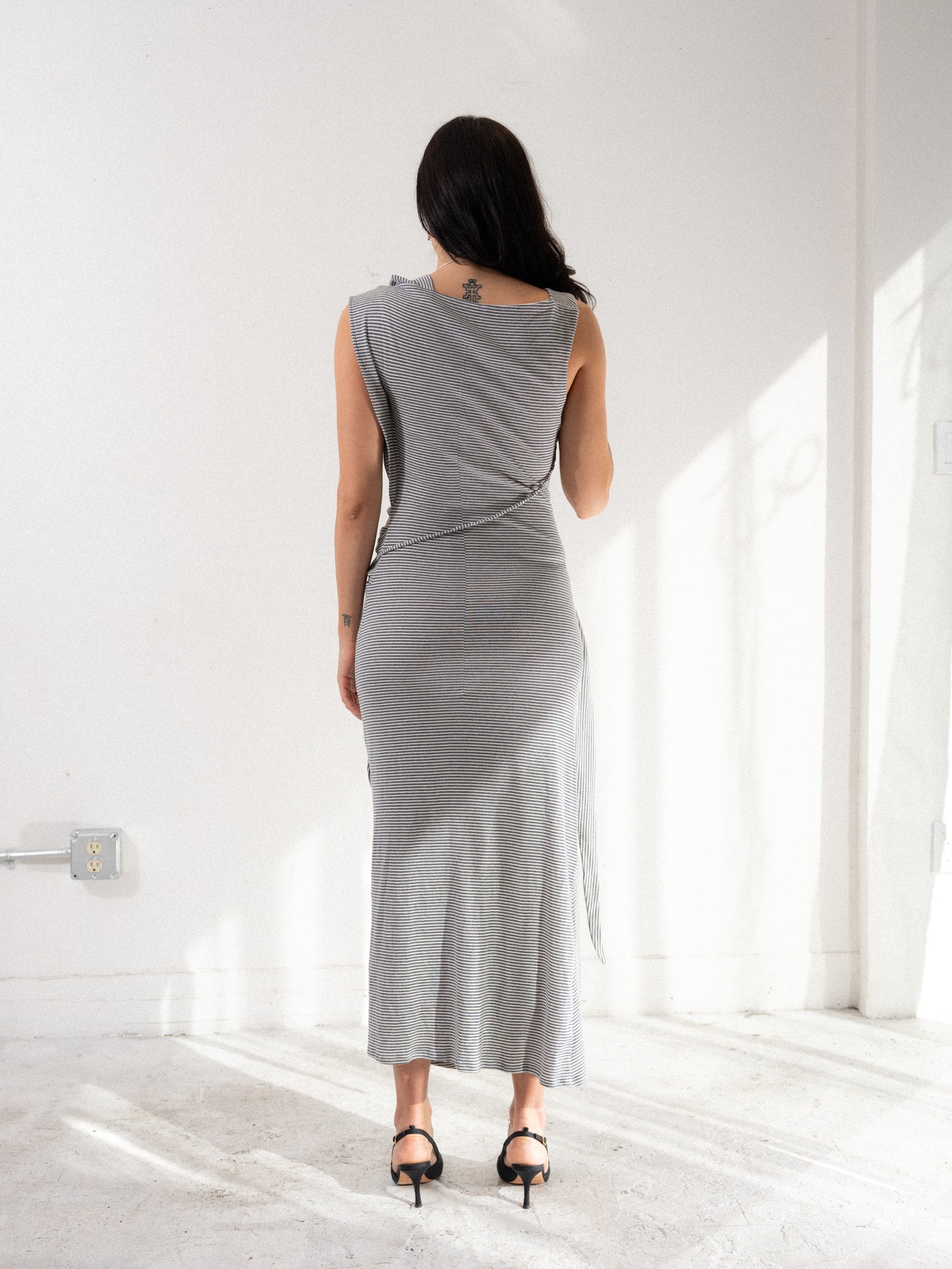 Antro Striped Dress (Gray) - Image 3