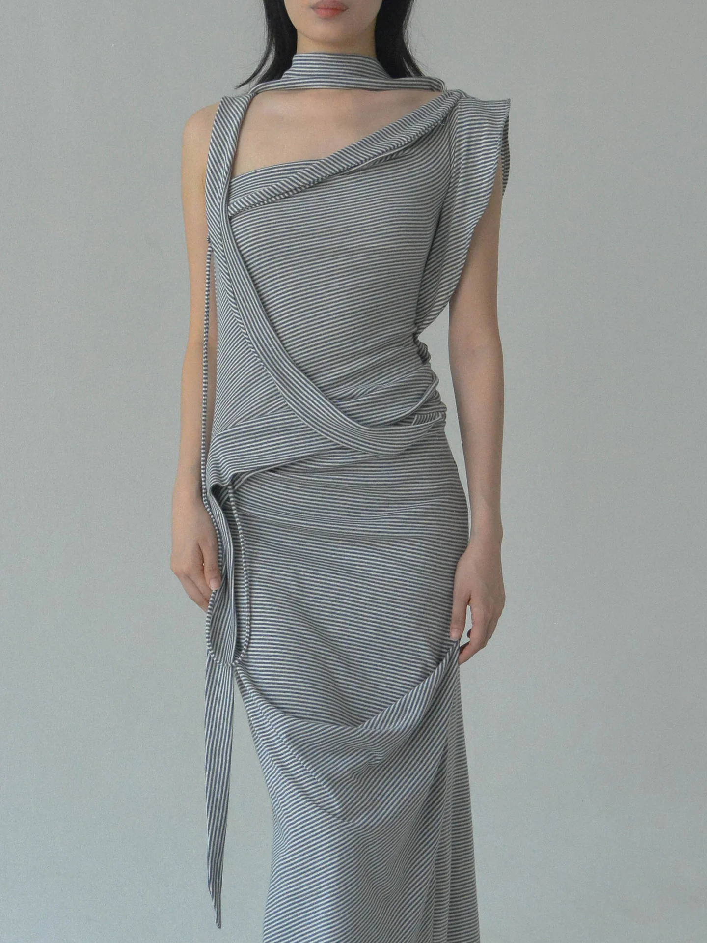 Antro Striped Dress (Gray) - Image 4