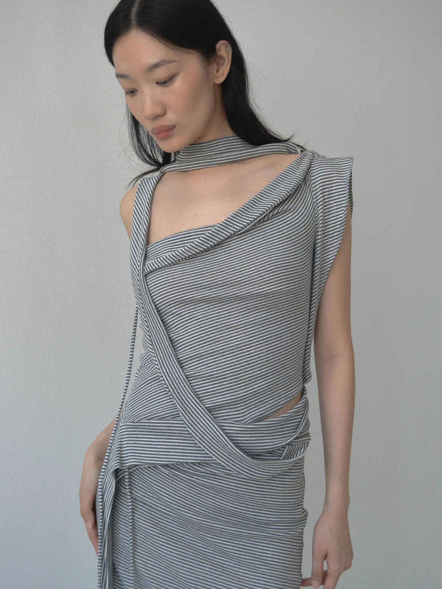 Antro Striped Dress (Gray) - Image 6