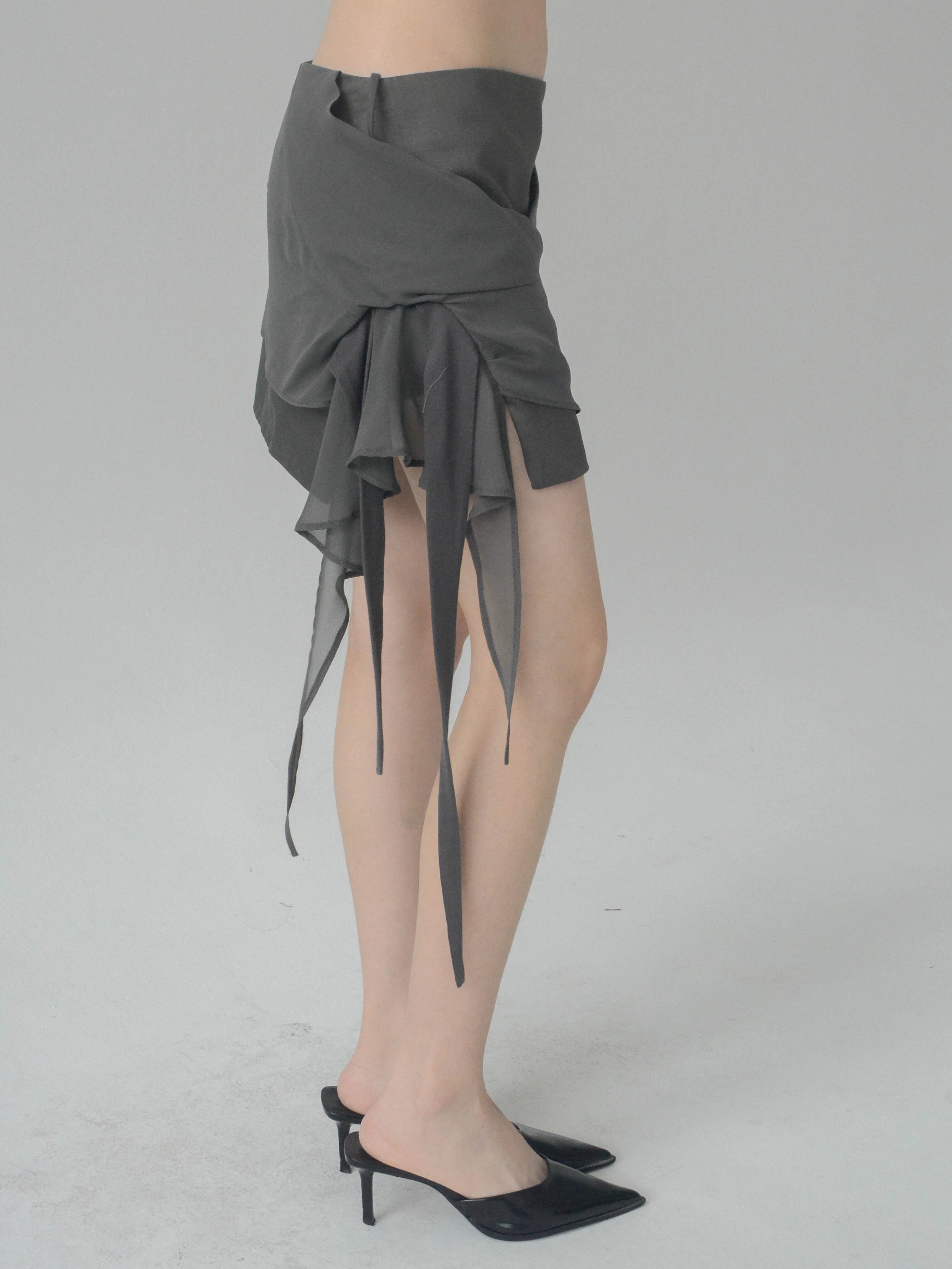Lerra Short Skirt (Grey) - Image 4