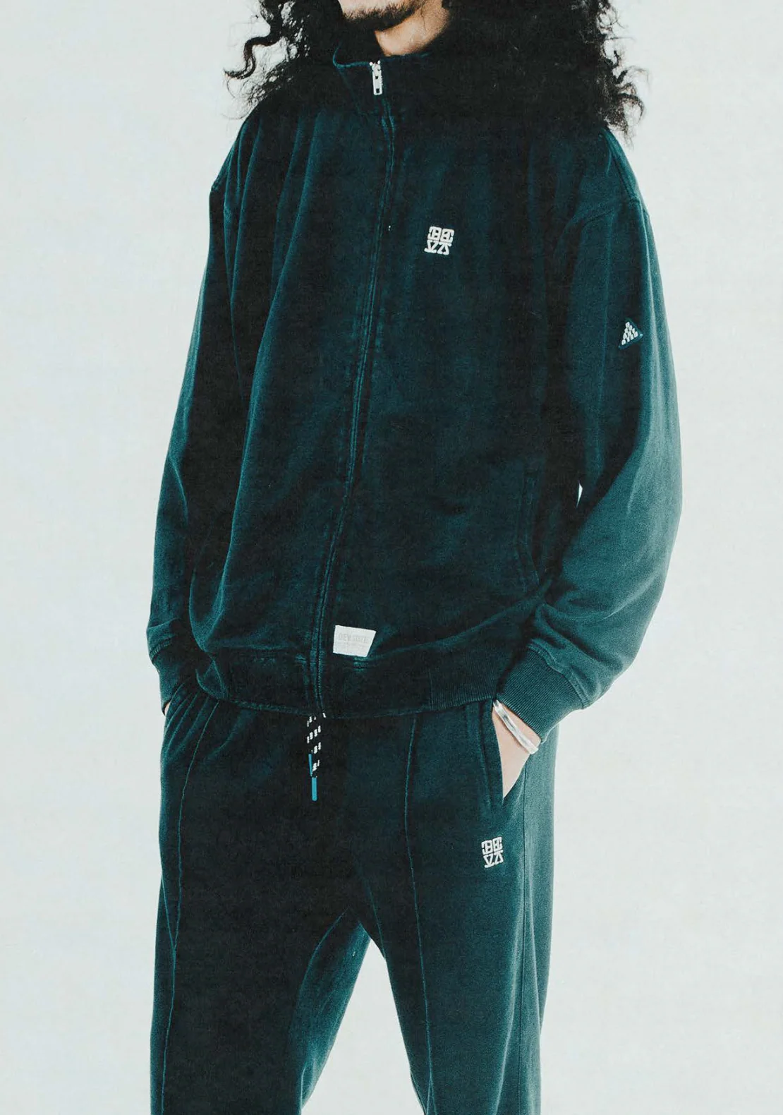 Midtown Faded Terry Trackpants (Washed Black) - Image 5