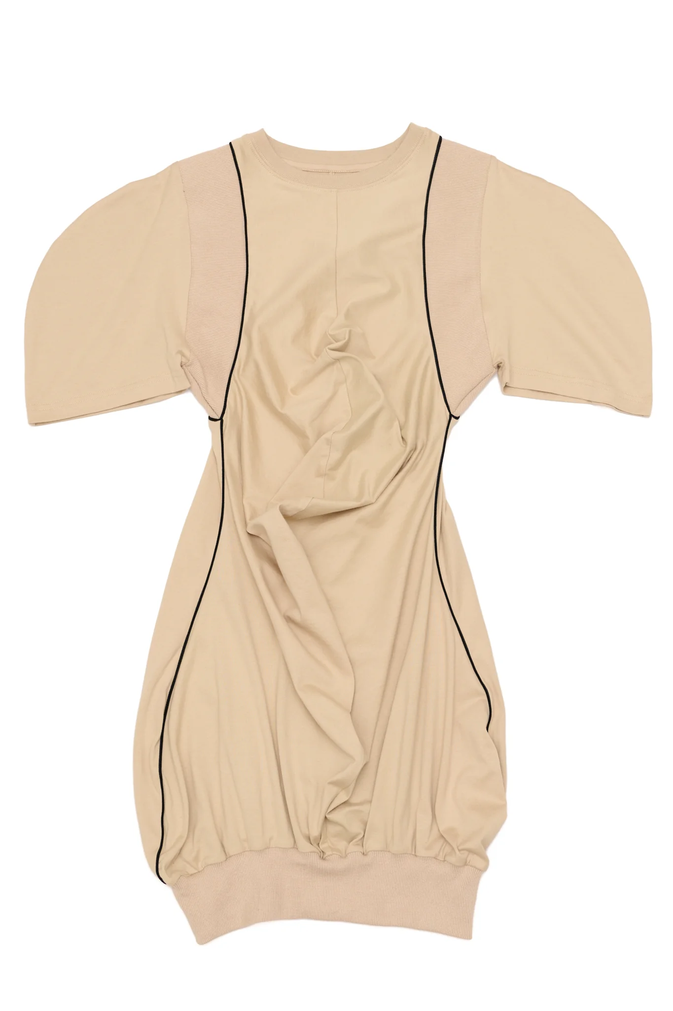 Backpack T-shirt Dress (Beige) - Image 5