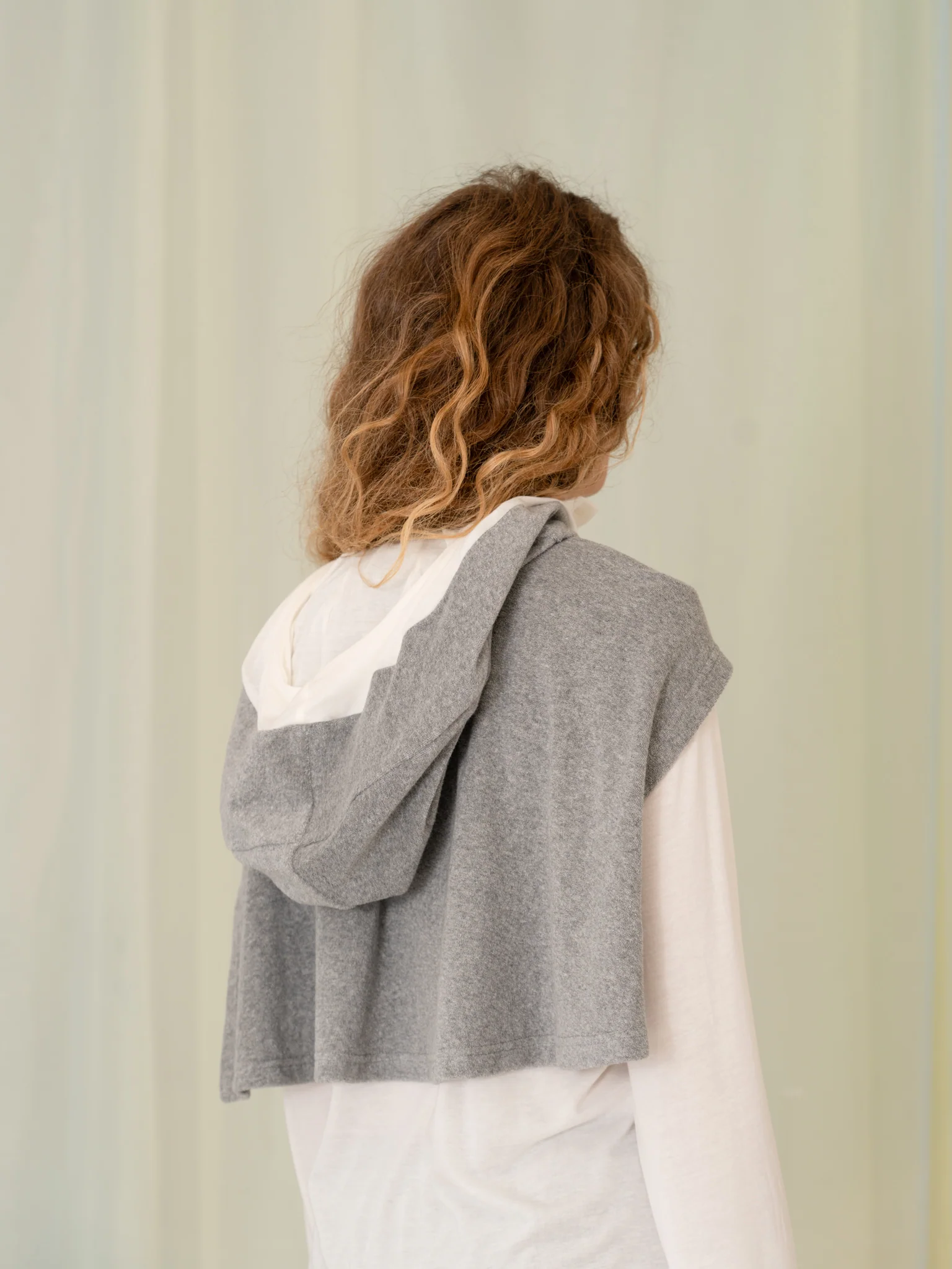 Sweater On Shoulder Shirt - Image 5