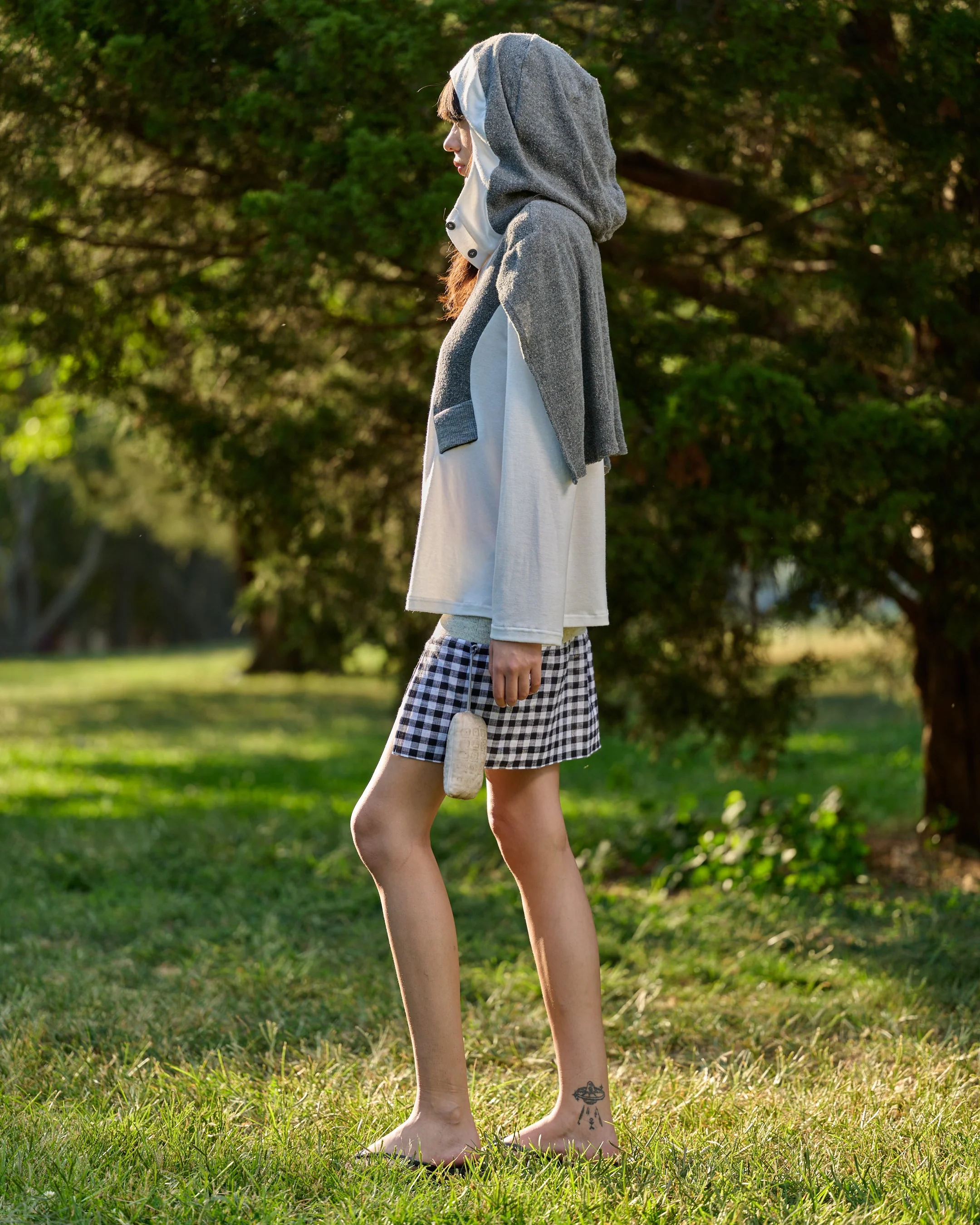 Sweater On Shoulder Shirt - Image 6