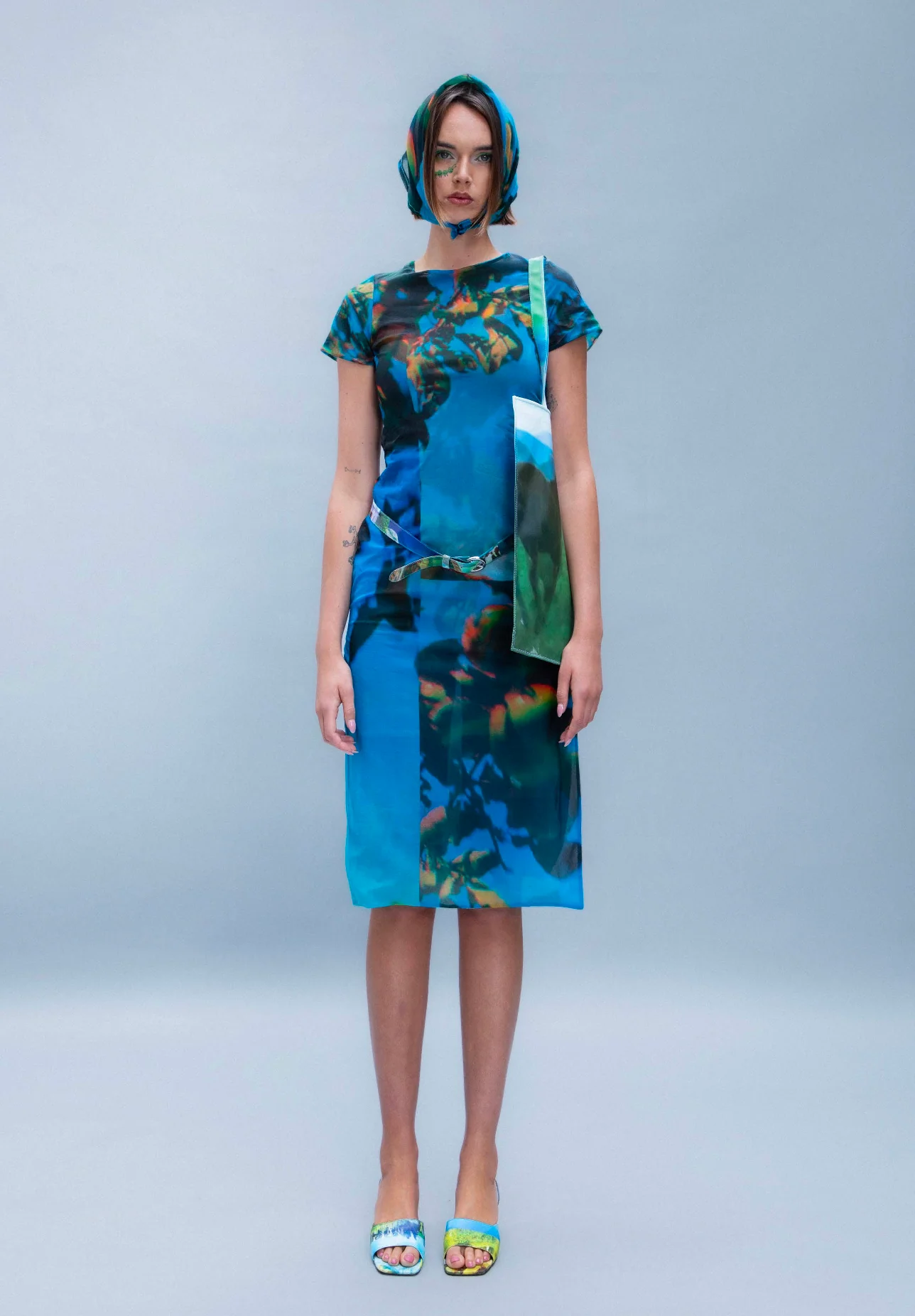 Apple Tree Mesh Midi Dress - Image 5