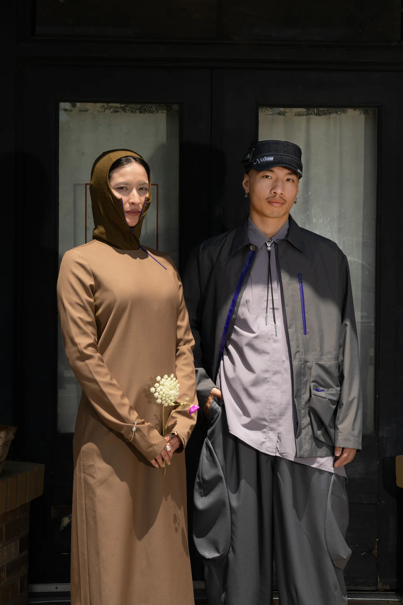 Merino Half Zip Hoodie L/S (Olive) - Image 6