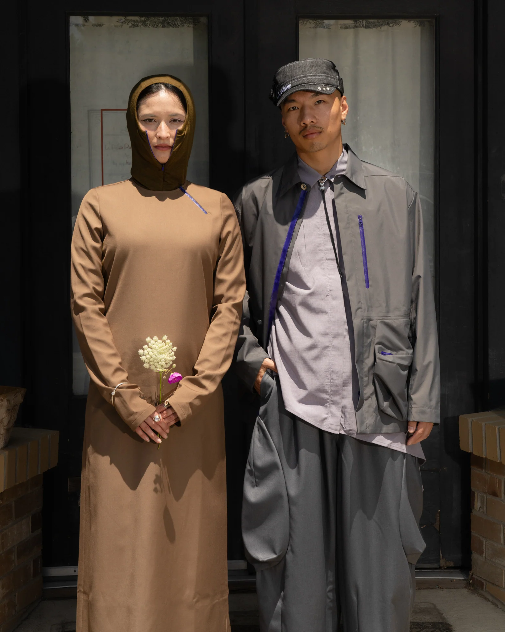 Merino Half Zip Hoodie L/S (Olive) - Image 7