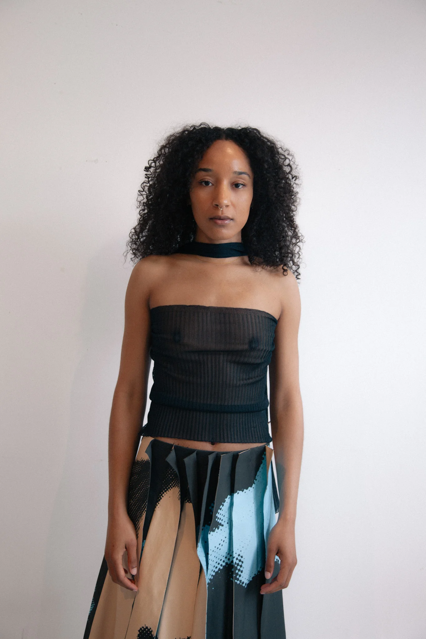 Sheer Multi-Way Top (Teal Black) - Image 3